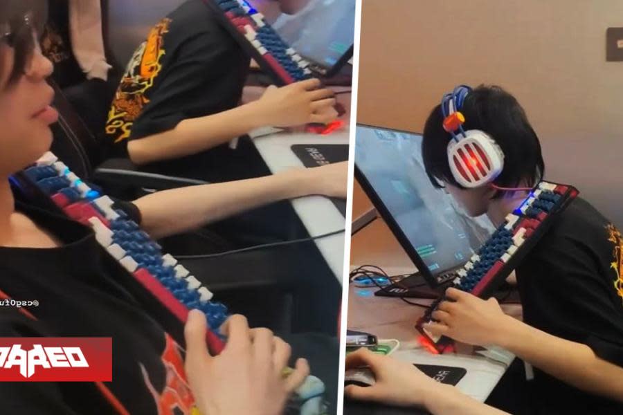 “La postura de juego máxima”, jugador profesional llama la atención por la forma de usar el teclado frente al monitor del PC