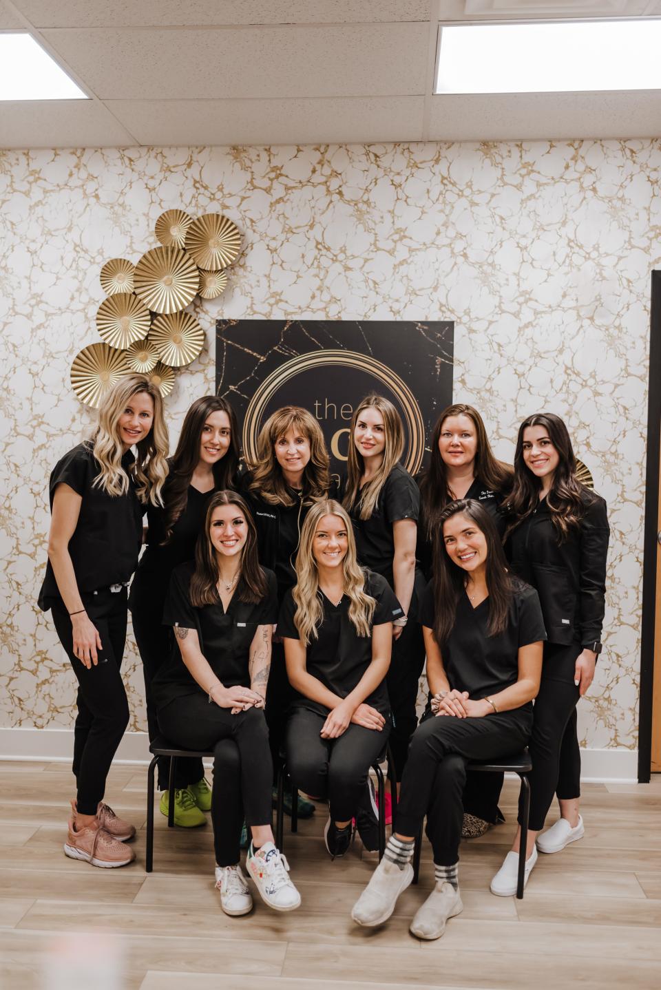 The Facebar staff include (standing, from left) Lacey Erney, Hanna Wooley, Susan Whitt, Jessye Okuley, Sarah Hut, Gianna Mancini, (seated, from left) Kendra Hanschu, Lindsey Roessler and Brooke King.