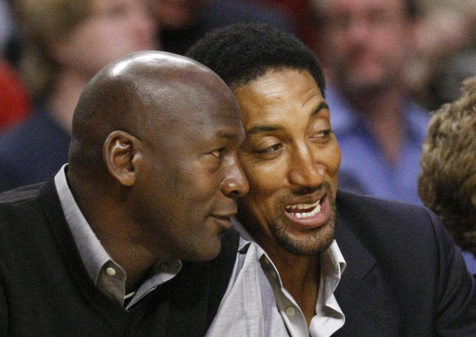 Even Michael Jordan acknowledged getting Scottie Pippen to return to the Bulls would be a hard sell. (AP Photo/Charles Rex Arbogast)