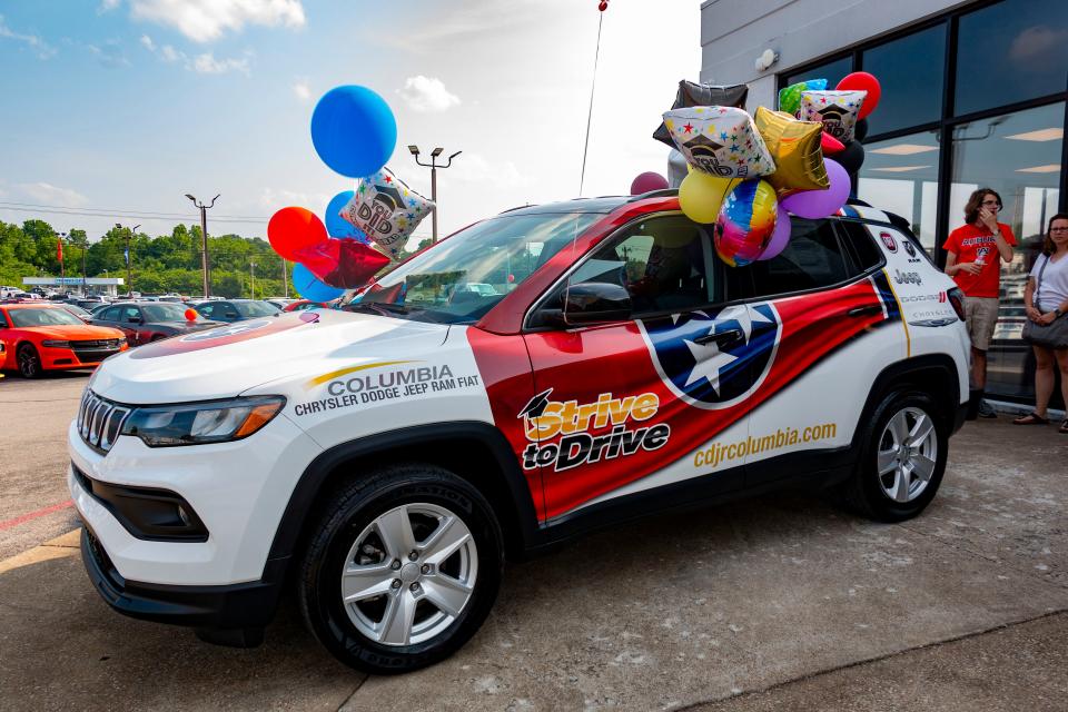 A 2022 Jeep Compass was given away on Saturday, May, 21, 2022, during the Strive to Drive giveaway held in Columbia.