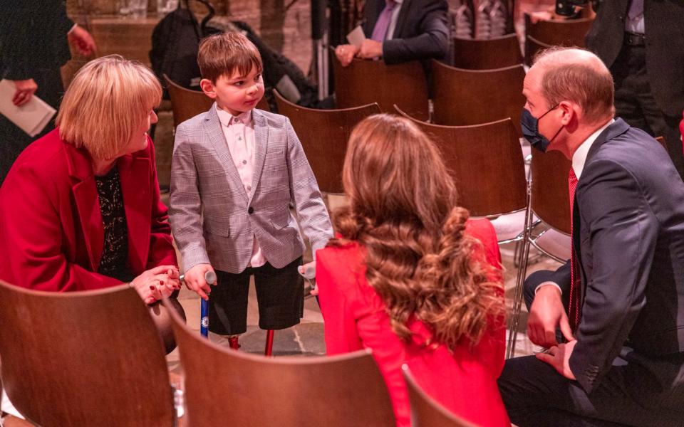 The Duke and Duchess of Cambridge talk to Tony Hudgell - Heathcliff O'Malley