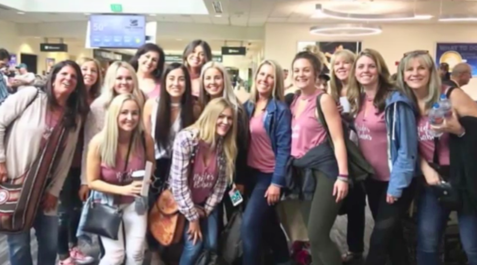 Women on their way to a bachelorette party in Mexico were denied travel by American Airlines, but eventually made it to their destination. (Photo: Courtesy of Fox 40)