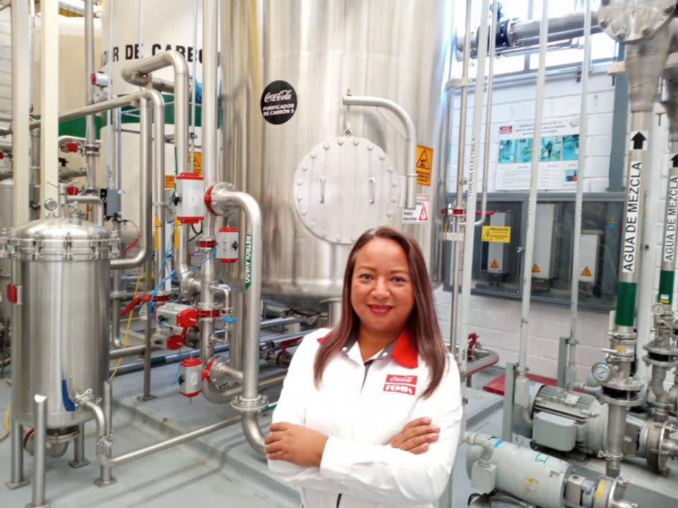 Guadalupe Camacho, coordinadora de producción en Coca-Cola FEMSA