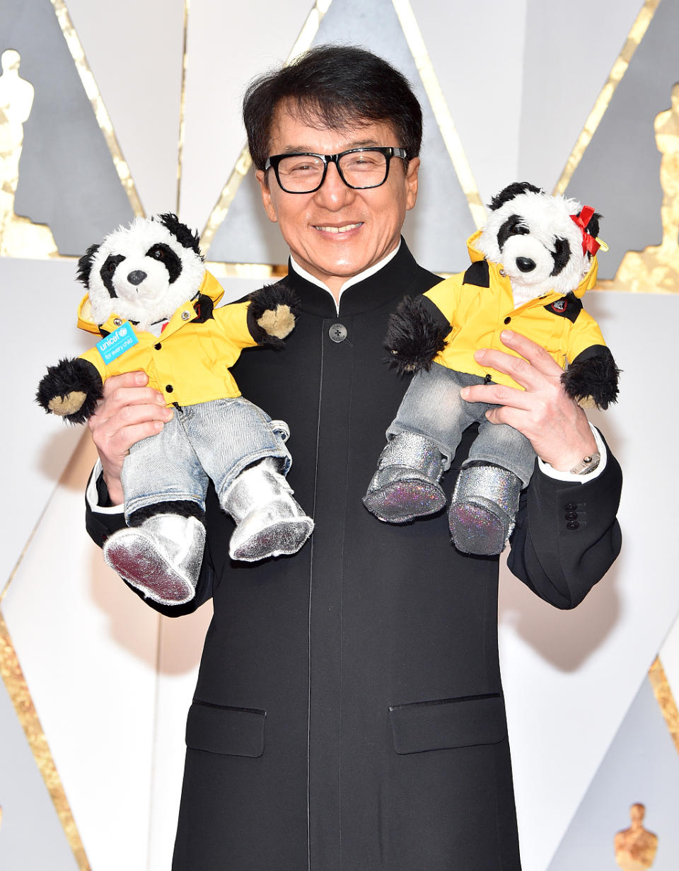 <p>Jackie Chan attends the 89th Annual Academy Awards at Hollywood & Highland Center on February 26, 2017 in Hollywood, California. (Photo by Kevin Mazur/Getty Images) </p>