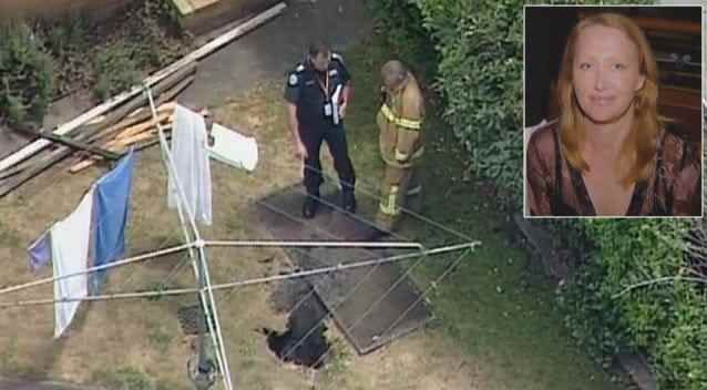 Christina Beaumont suffered a heart blockage after plummeting three metres into a sinkhole. Photo: 7News