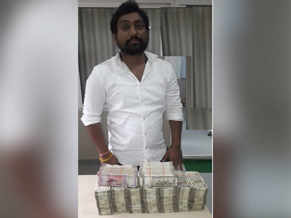 One person was caught for Hawala money operations by Telangana Police on Wednesday. [Photo/ANI]