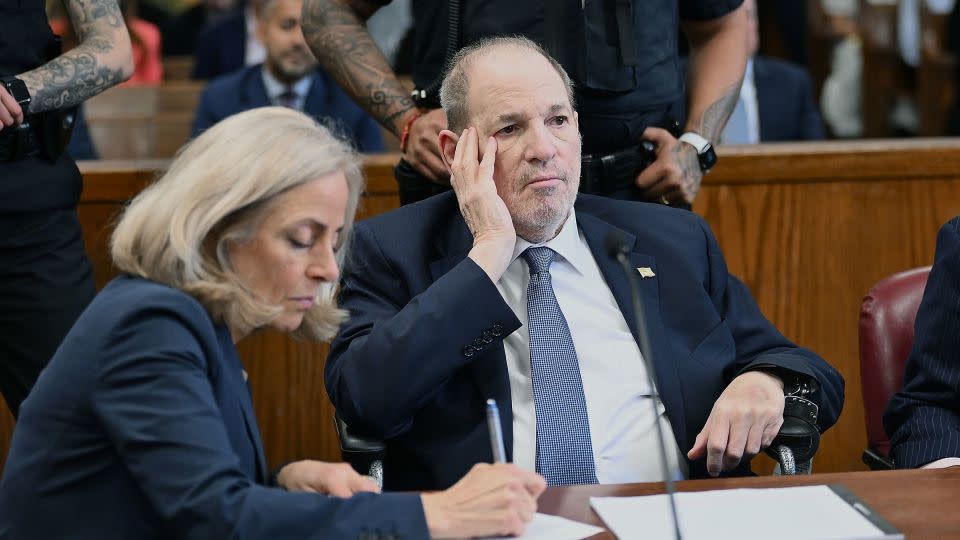 Former film producer Harvey Weinstein appears at a hearing in Manhattan Criminal Court in New York City on May 1. - Curtis Means/Pool/Getty Images