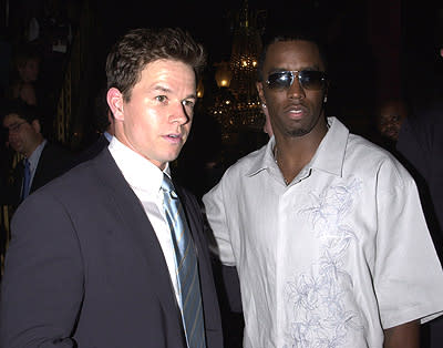 Mark Wahlberg and P. Diddy at the New York premiere of 20th Century Fox's Planet Of The Apes