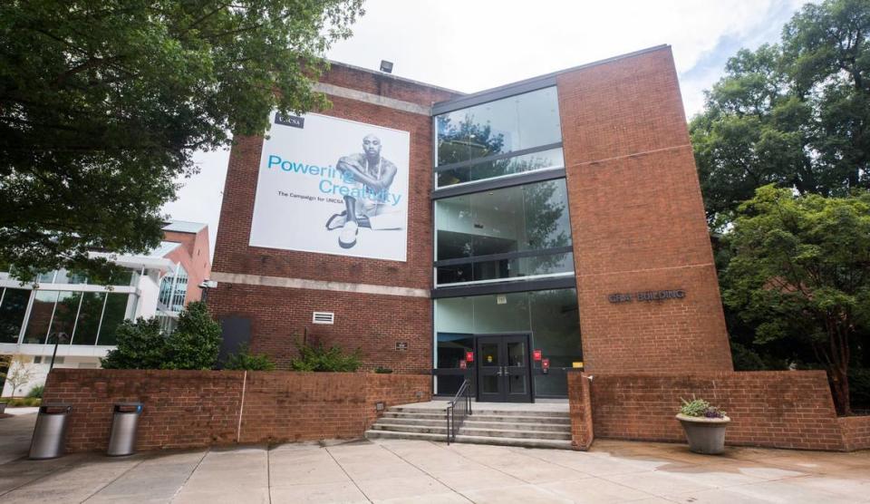 The Gray Building at the UNC School of the Arts in Winston-Salem, N.C., pictured on July 19, 2021, was one of the first buildings on the campus.