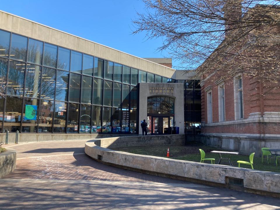 The Fletcher Free Library in Burlington on April 7, 2021.