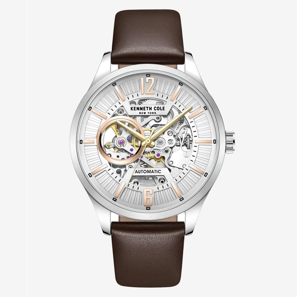 <p><a href="https://go.redirectingat.com?id=74968X1596630&url=https%3A%2F%2Fwww.kennethcole.com%2Fproducts%2Fkenneth-cole-new-york-mens-automatic-watch-kcwge2232501-brown-dark&sref=https%3A%2F%2Fwww.menshealth.com%2Fstyle%2Fg36673991%2Fbest-cheap-watches-for-men%2F" rel="nofollow noopener" target="_blank" data-ylk="slk:Shop Now;elm:context_link;itc:0;sec:content-canvas" class="link ">Shop Now</a></p><p>Automatic Skeleton Watch with Leather Strap</p><p>kennethcole.com</p><p>$185.00</p>