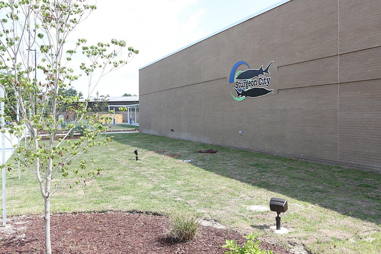 Exterior view of the Sturgeon City Education Center at Sturgeon City.