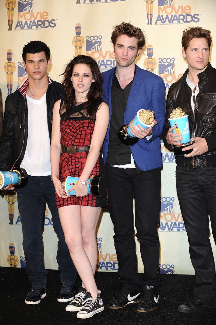 Taylor Lautner, Kristen Stewart, Robert Pattinson and Peter Facinelli