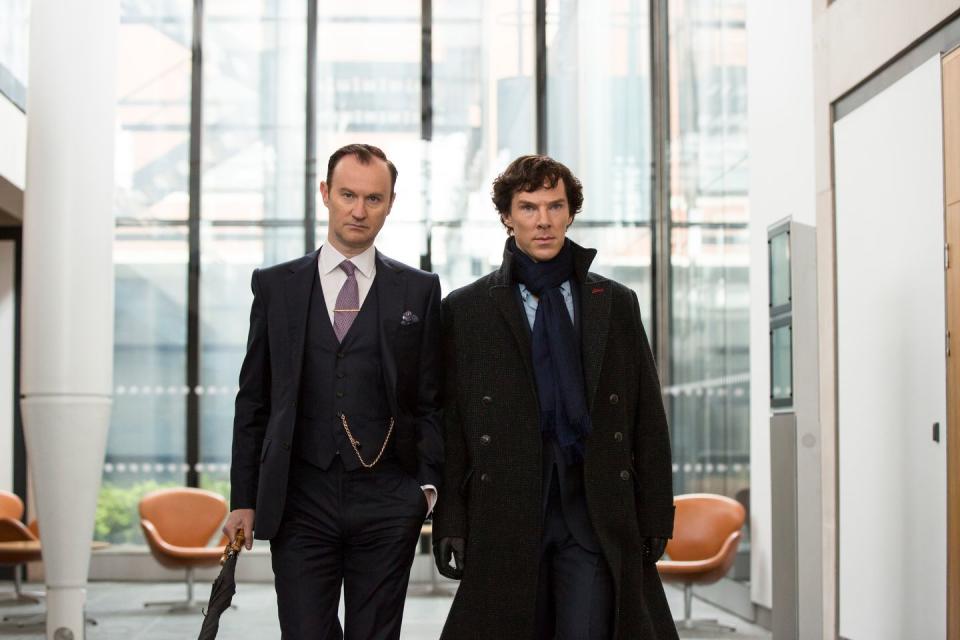 mark gatiss, benedict cumberbatch, sherlock, season 4