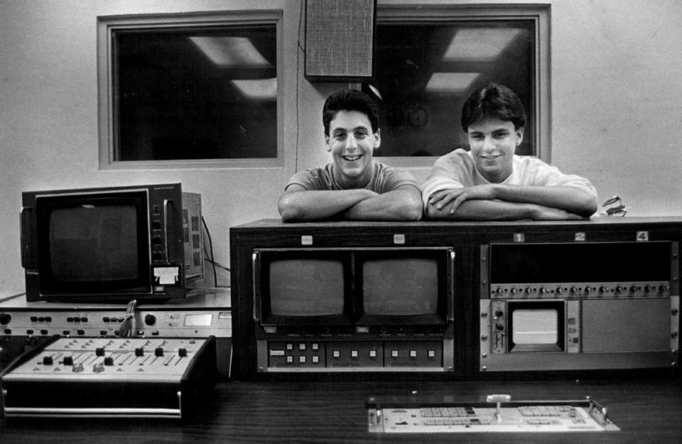 In 1986, North Miami Beach High School students who interviewed professional baseball players for their TV production class in the control room of the school’s TV studio. Andrew Innerarity/Miami Herald File