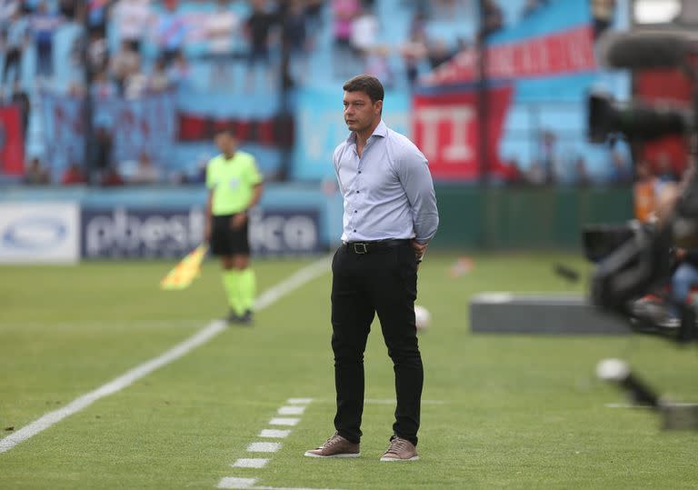 Sebastián Battaglia, en el último partido de Boca ante Arsenal