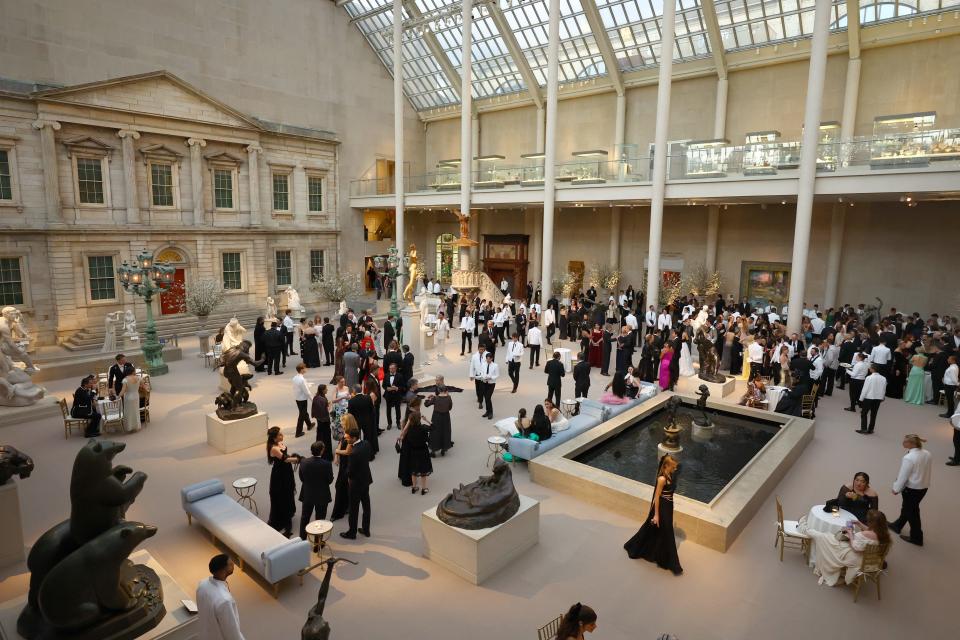 An interior view during The 2023 Met Gala Celebrating "Karl Lagerfeld: A Line Of Beauty" at The Metropolitan Museum of Art on May 1, 2023