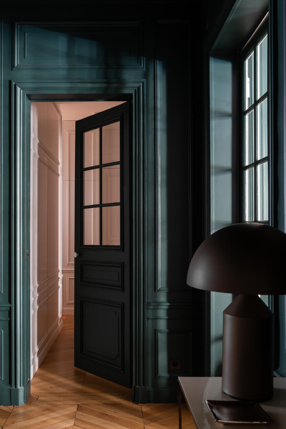 blue green entryway