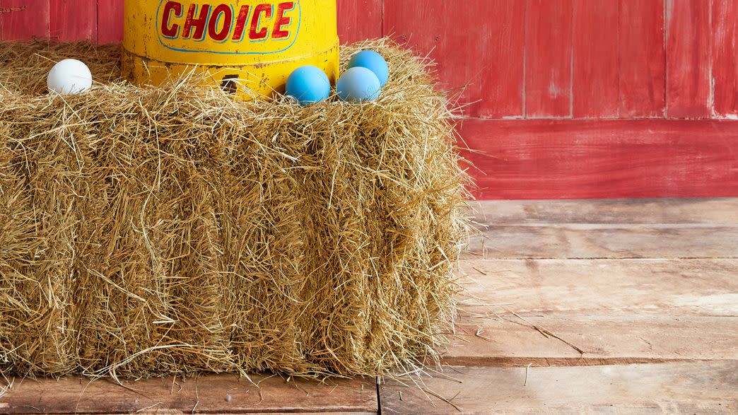 a vintage ball toss game like you'd see at a country fair