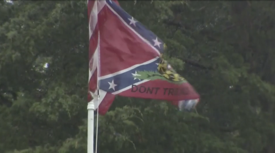 A man who flew Nazi and a flag of the Confederacy on his lawn, says he feels threatened by people's reactions. (Photo: WHDH)