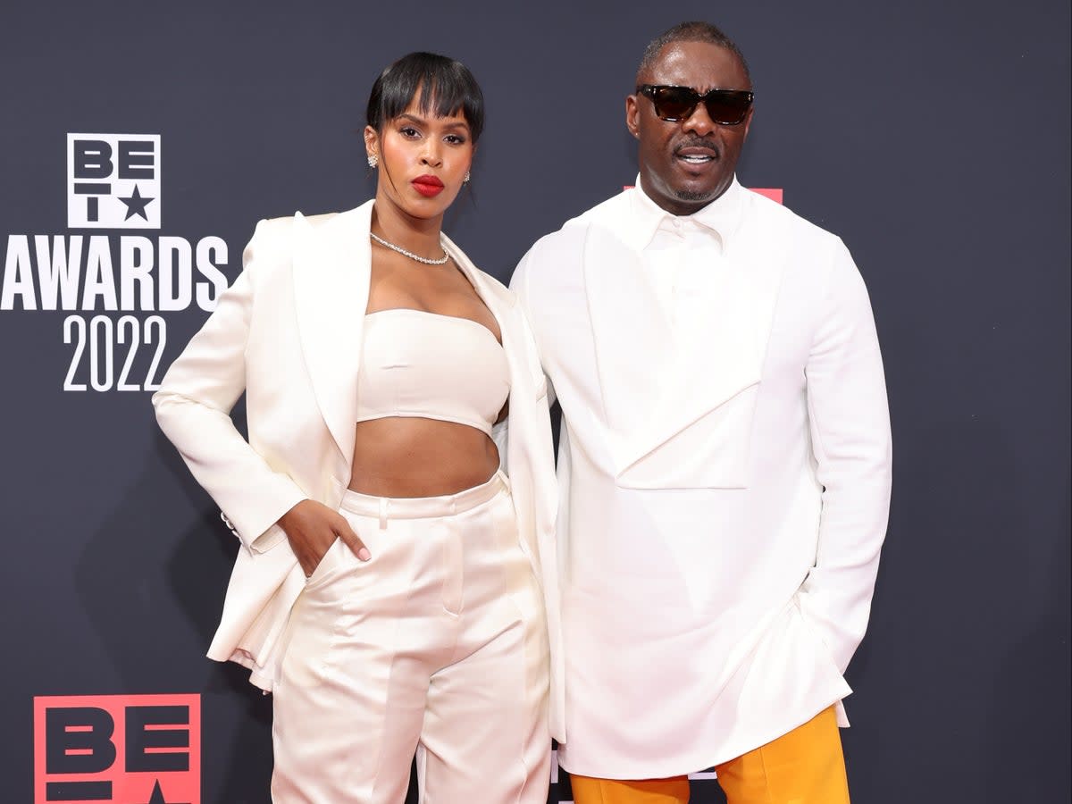  Sabrina Dhowre and Idris Elba attend the 2022 BET Awards at Microsoft Theater on June 26, 2022 (Getty Images,)