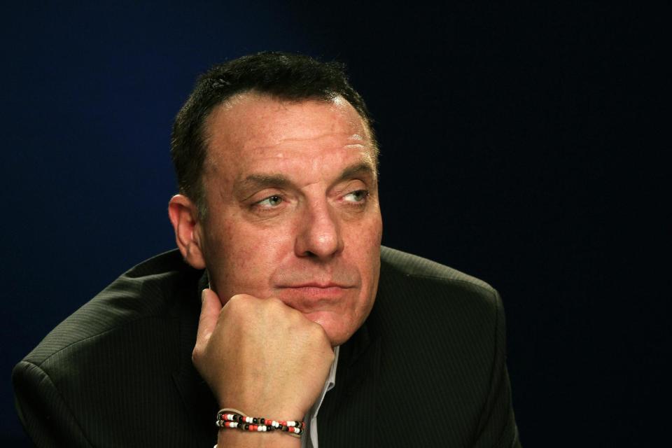 This April 18, 2013 photo shows actor Tom Sizemore in New York. With acclaimed performances in movies like “Saving Private Ryan,” and “Black Hawk Down” Sizemore faded into oblivion, trading his work in front of the camera for the haze of heroin and crystal meth. Sizemore's memoir, "By Some Miracle I Made it Out of There," is a no-holds barred portrayal of the actor's struggle. (AP Photo/John Carucci)