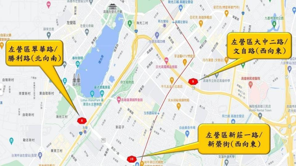 左營執法路段。（圖／高雄市交通大隊提供）