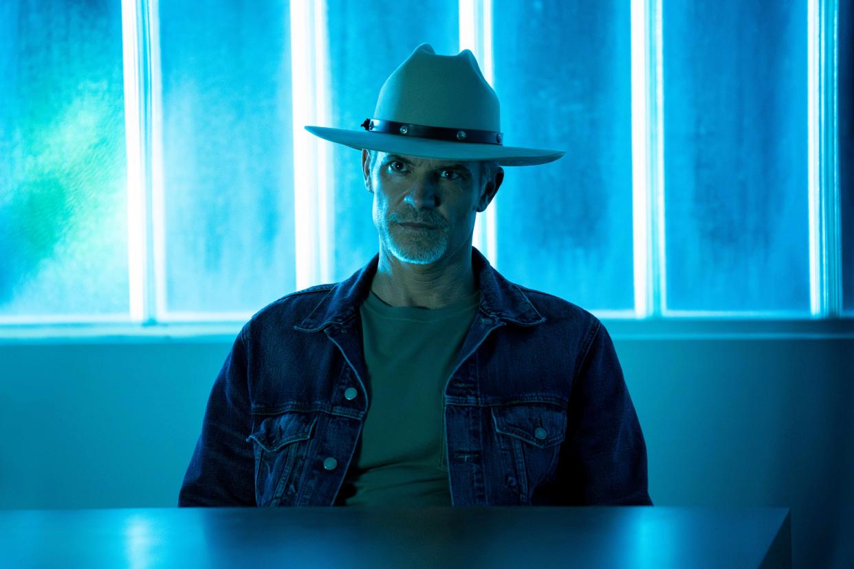 Timothy Olyphant as Raylan Givens in "Justified: City Primeval."