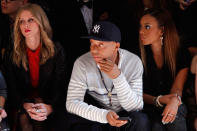 NEW YORK, NY - FEBRUARY 10: Nikki Hilton, Russell Simmons and Angela Simmons attend the Charlotte Ronson Fall 2012 fashion show during Mercedes-Benz Fashion Week at The Stage at Lincoln Center on February 10, 2012 in New York City. (Photo by Cindy Ord/Getty Images for Mercedes-Benz Fashion Week)