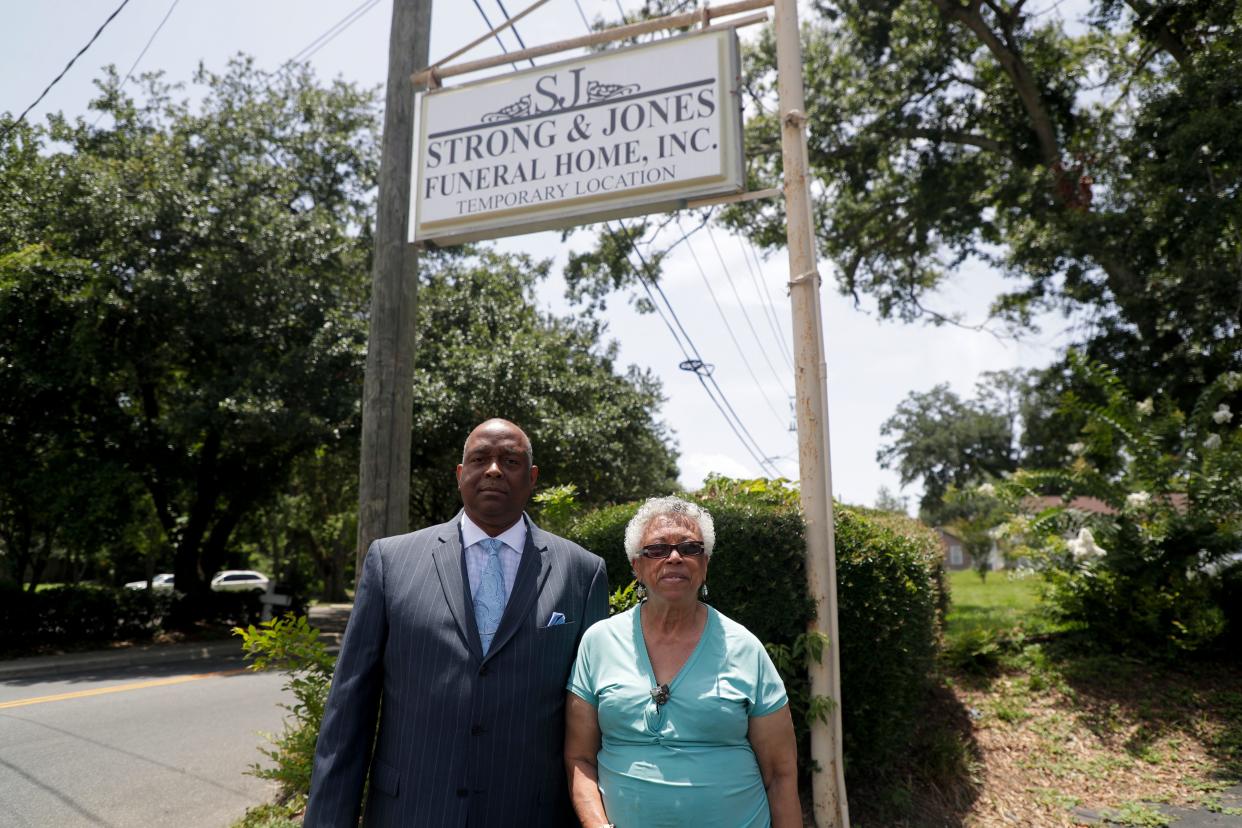 Darrell Lawrence and Linn Griffin are the co-owners of Strong and Jones Funeral Home. 