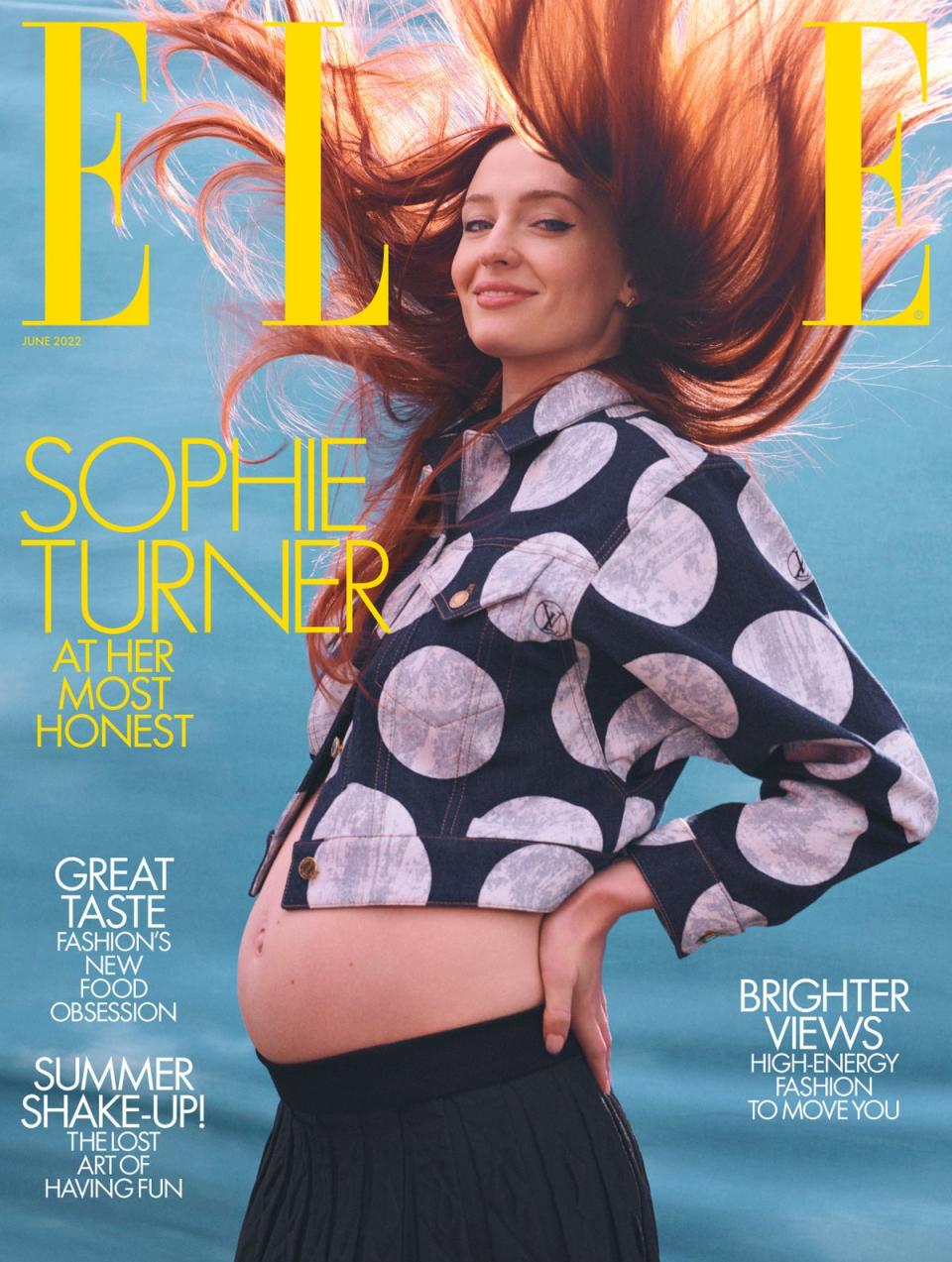 Sophie Turner appears on the June cover of ELLE UK (PA)