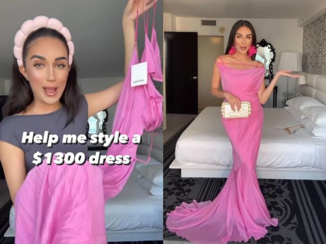 Fashion influencer Marjan Tabibzada styled a &#x002018;US$1,300&#x002019; Jacquemus dress (Instagram/@youngcouture_)
