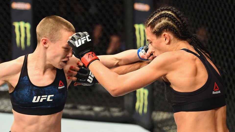 Namajunas pulled off a stunning upset. Pic: Getty