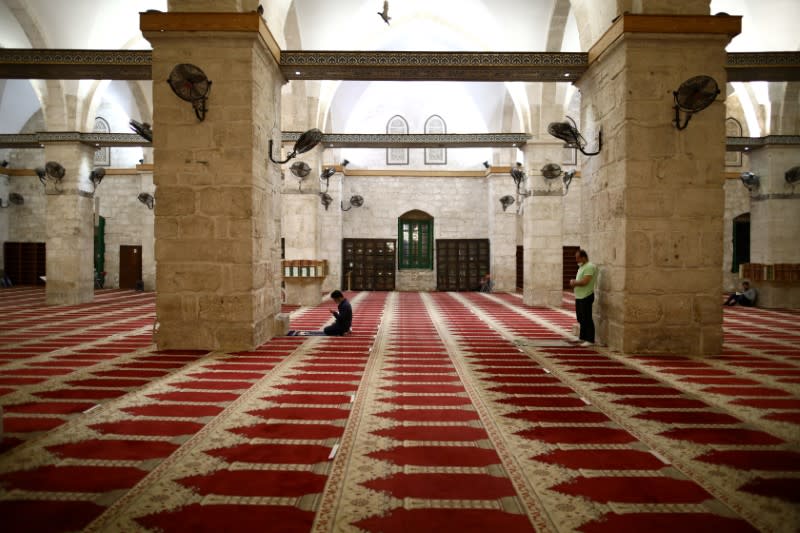 Al-Aqsa mosque reopened to worshippers after a two-and-a-half month coronavirus closure, in Jerusalem's Old City