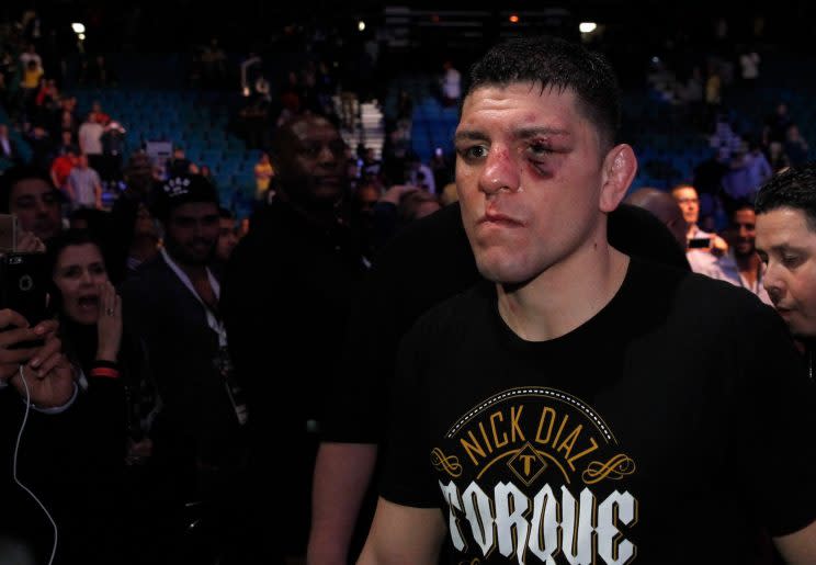 Nick Diaz faces a suspension from USADA as a result of a whereabouts violation. (Getty Images)