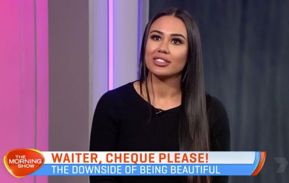 After feeling that her stunning looks and social butterfly status have perhaps prevented her from finding a man, Sydney's Jasmine Tejero-Abellana has decided to appear on First Dates for a chance to fall in love. Source: Channel Seven