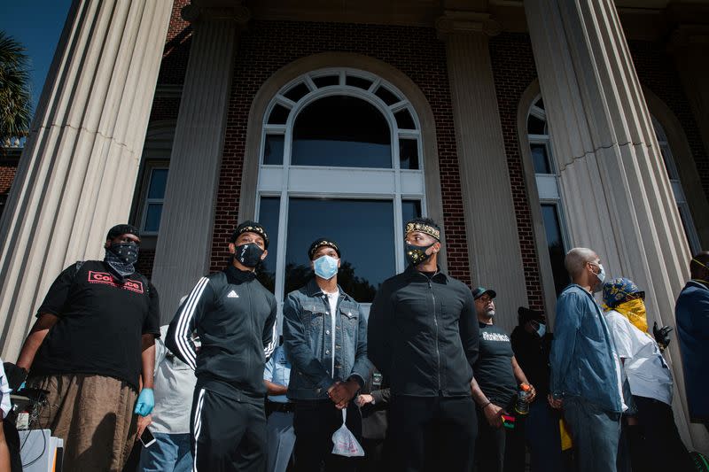 Supporters of the Georgia NAACP protest shooting death in Brunswick