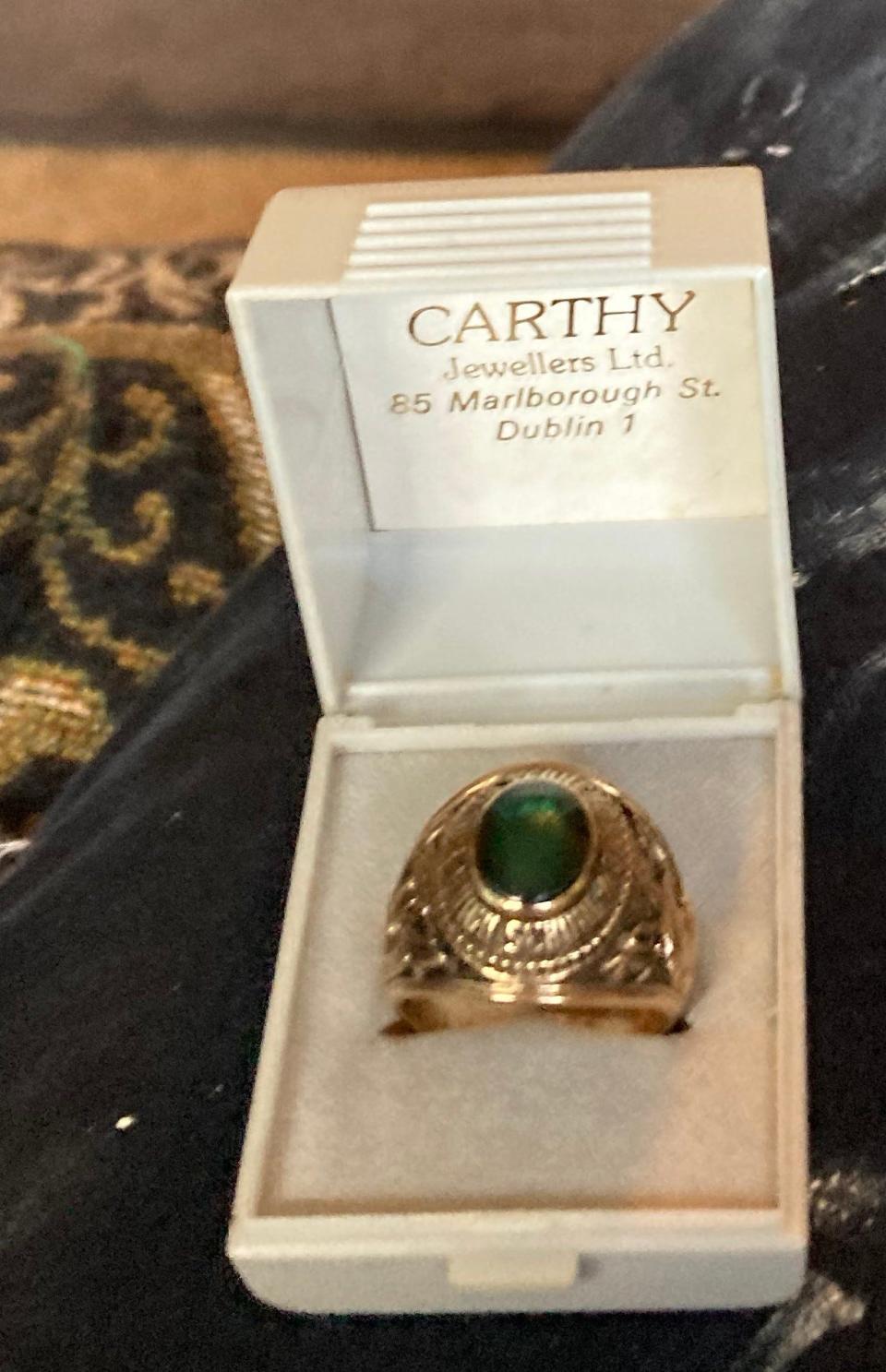 The ring had been kept in a case in Ireland.