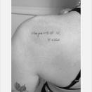 <p>The same tattoo artist gave Miley this recreation of a hand-written note from Yoko Ono on her shoulder blade. The delicate lettering reads: "I'm proud of u, Yoko." </p><p><a href="https://www.instagram.com/p/B50ps72J4QV/" rel="nofollow noopener" target="_blank" data-ylk="slk:See the original post on Instagram;elm:context_link;itc:0;sec:content-canvas" class="link ">See the original post on Instagram</a></p>