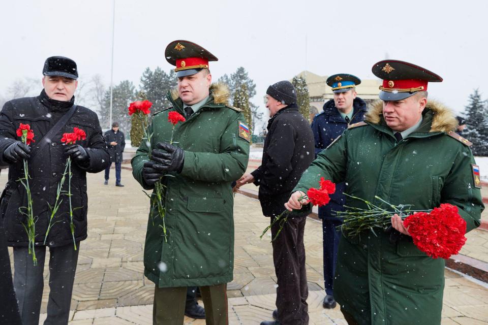 Russia Moldova military officers monument