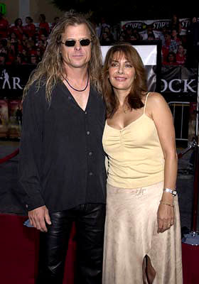 Marina Sirtis with husband Michael Lamper at the Westwood premiere of Warner Brothers' Rock Star