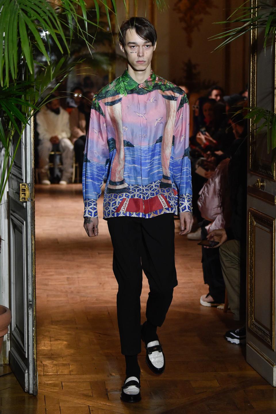 Casablanca's Fall 2019 Menswear presentation in Paris Fashion, January 17, 2019.