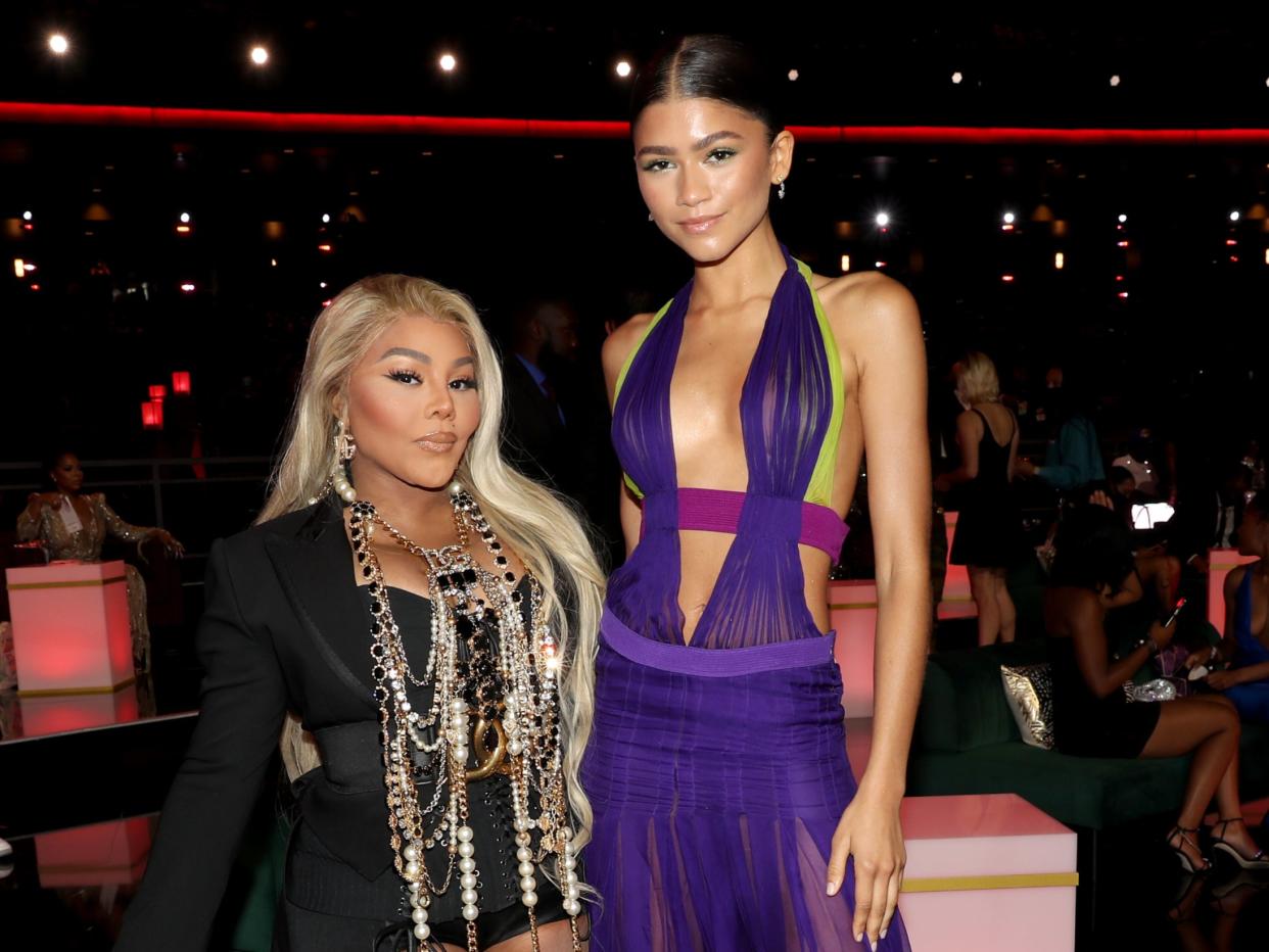 (L-R) Lil' Kim and Zendaya attend the BET Awards 2021  (Getty Images for BET)