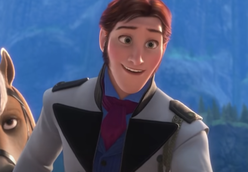 prince hans with brownish hair and big eyes