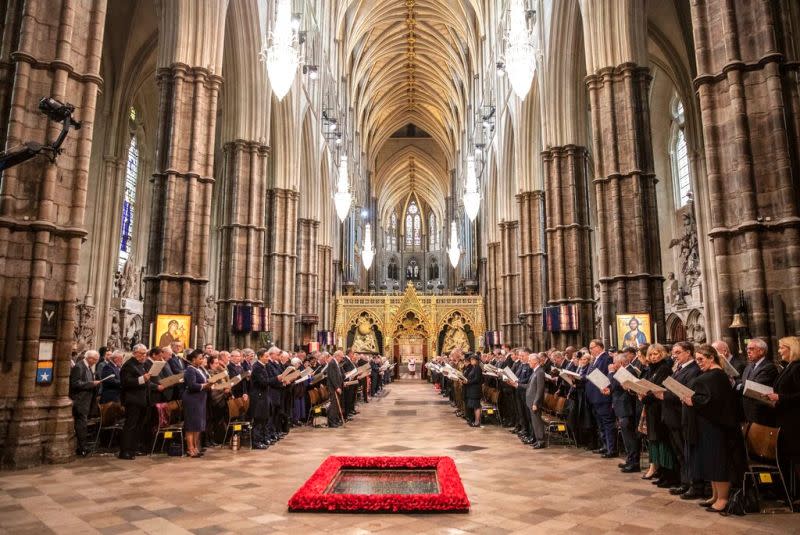 ▲英國女王的國葬將在西敏寺（Westminster Abbey）舉行。西敏寺一直是英國君主舉行喪禮或加冕登基的地點，對英國王室來說具重要歷史意義，時間達近千年。（圖／美聯社／達志影像）