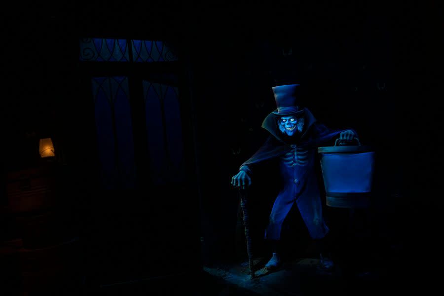 The legendary Hatbox Ghost is materializing within the Haunted Mansion at Walt Disney World Resort. The iconic specter has come out to socialize with guests as they pass the Endless Hallway in their Doom Buggies. The Hatbox Ghost was also recently featured in the 2023 Disney Studios’ film, “Haunted Mansion.” The attraction playing ghost host to the new happy haunt can be found in Liberty Square at Magic Kingdom Park in Lake Buena Vista, Fla. (Abigail Nilsson, Photographer)