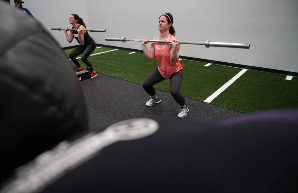 Members of the Central YMCA get a chance to try the new Performance Training Studio that offers a quick 30-45 minute interval training session with new innovative equipment.
