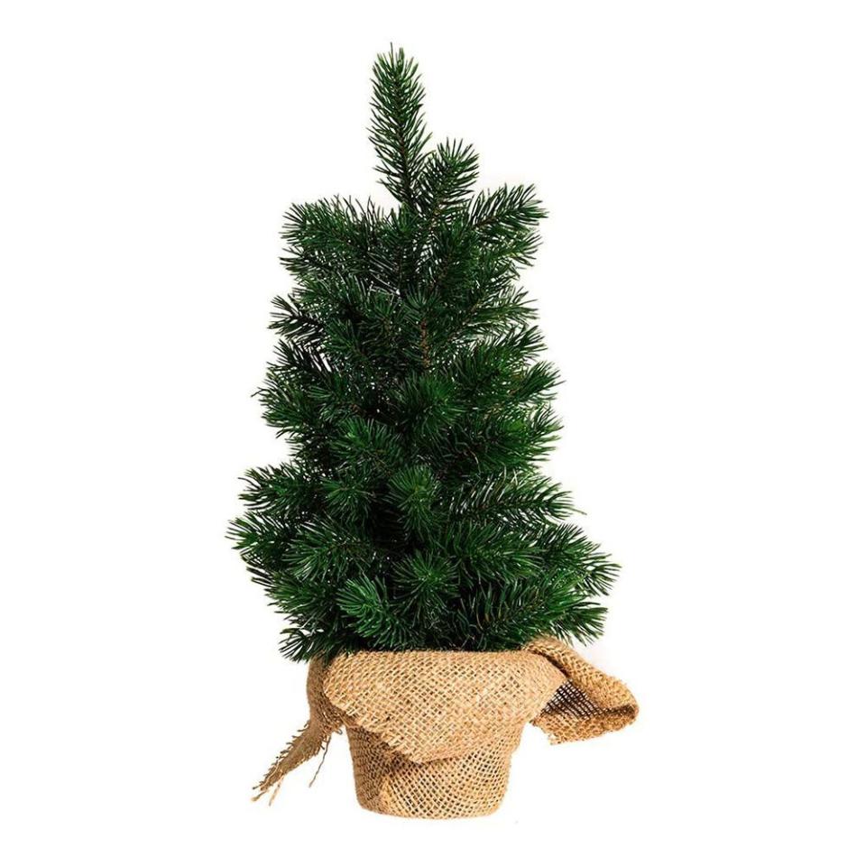 7) 18-Inch Artificial Mini Pine Tree