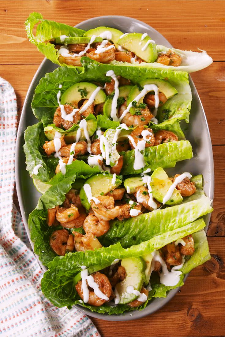 Cilantro Lime Shrimp Lettuce Wraps