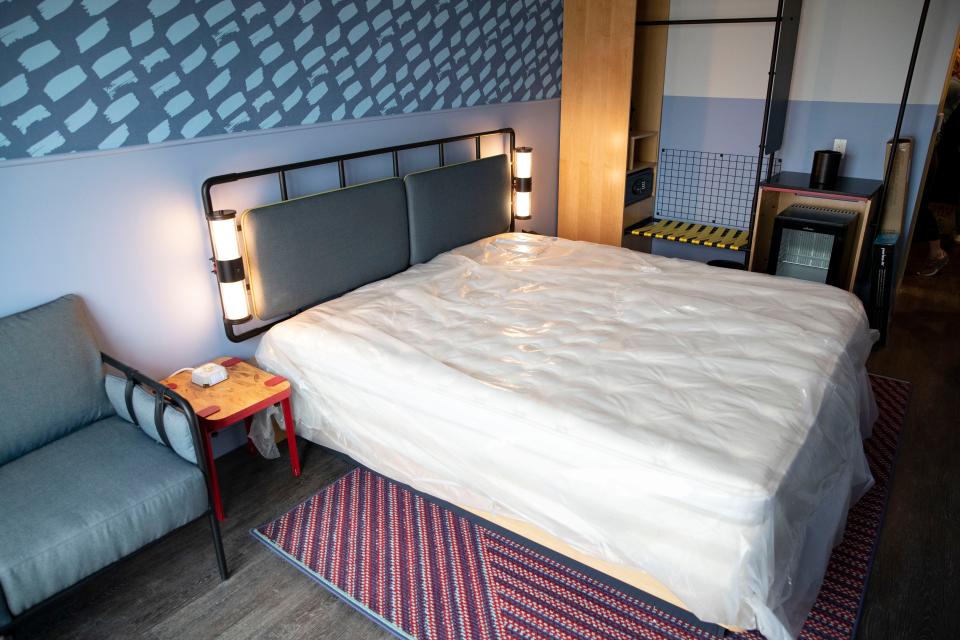 Visitors can choose from king, double or suite rooms in the new Caption by Hyatt building Thursday, June 2, 2022, at 245 South Front Street in Memphis. The hotel officially opens at the end of June. 